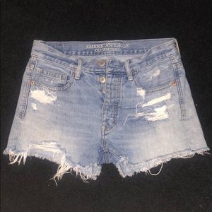 American Eagle jean distressed shorts